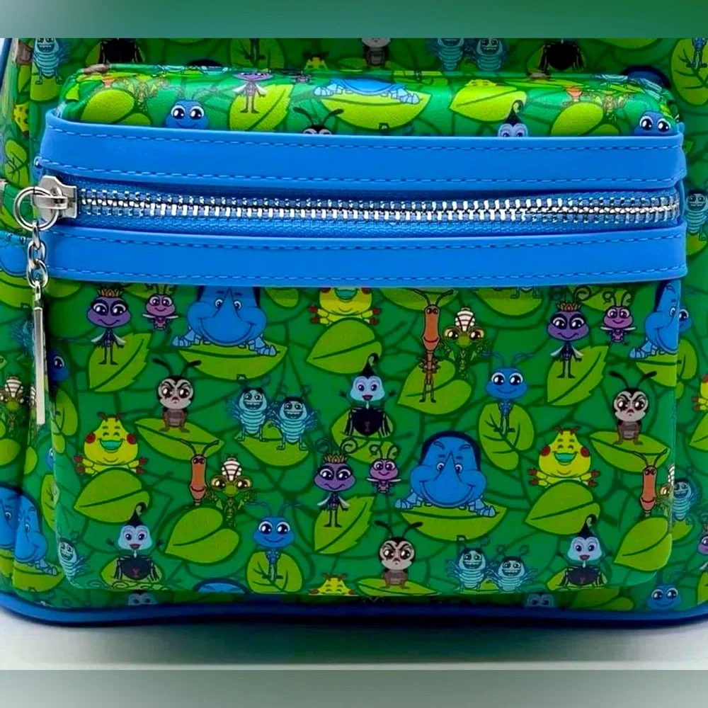 LOUNGEFLY DISNEY PIXAR A BUG'S LIFE - COLLAGE MINI BACKPACK NWT